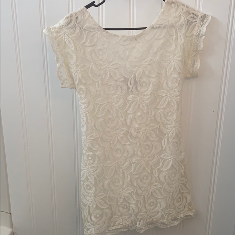 White lace dress
